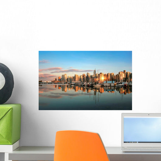 Vancouver Skyline Sunset Wall Decal