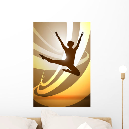 Silhouettes Gymnastics Wall Mural