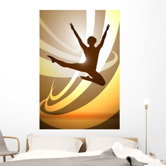 Silhouettes Gymnastics Wall Mural