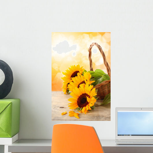 Sunflowers Wooden Desk