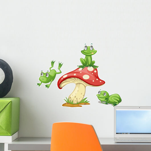 3 frogs Wall Decal