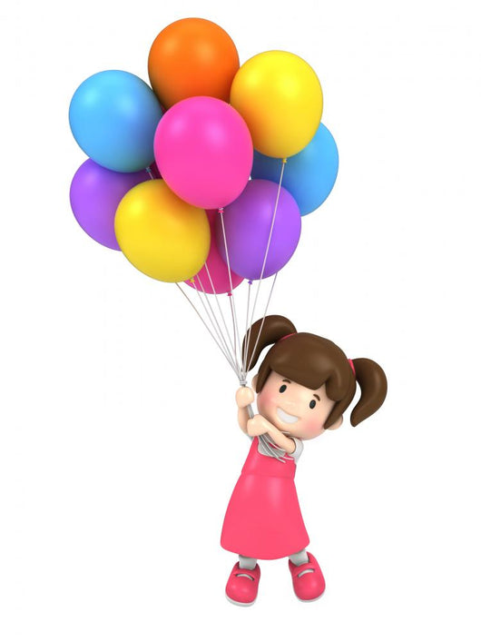 3D Render Floating Kid Wall Decal