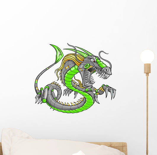 Green Robot Cyborg Dragon