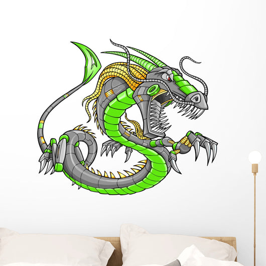 Green Robot Cyborg Dragon