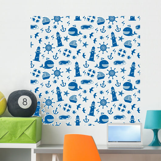 Seamless Pattern with Summer Wall Mural