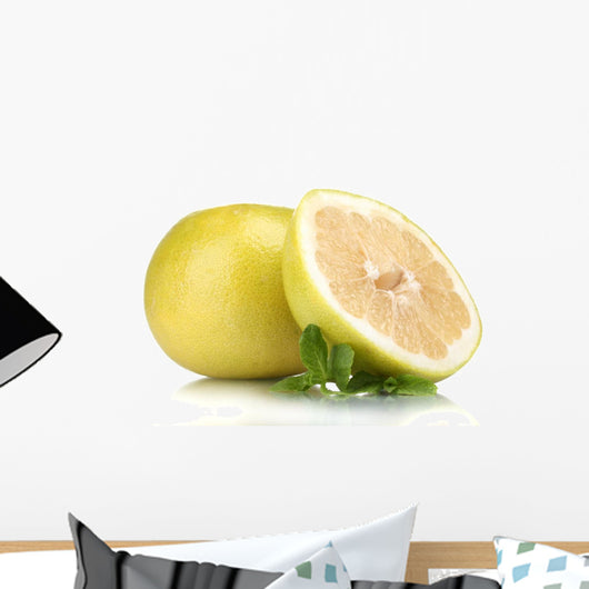 Pomelo or Chinese grapefruit isolated on white Wall Decal