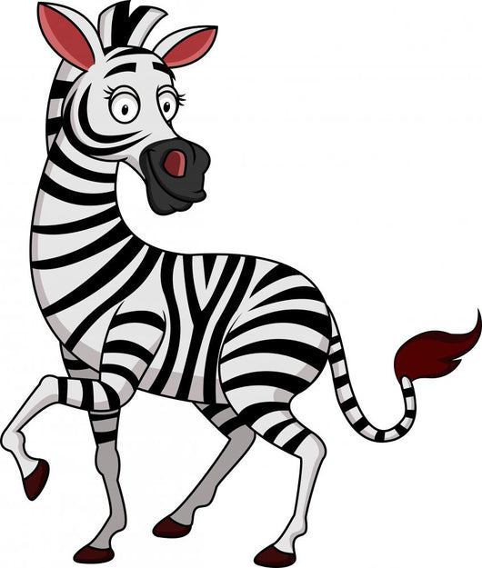 Zebra Cartoon Wall Decal