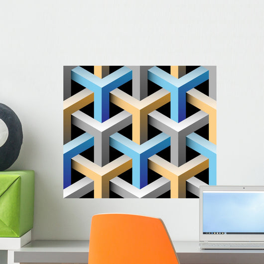 3D Seamless Pattern Wall Decal