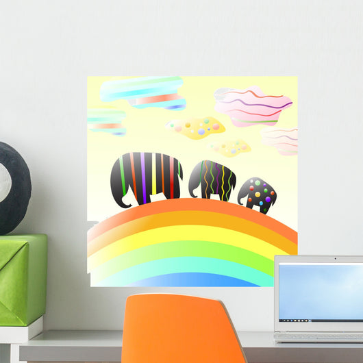 Elephants Wall Mural