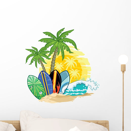Palm Trees and Surfboards