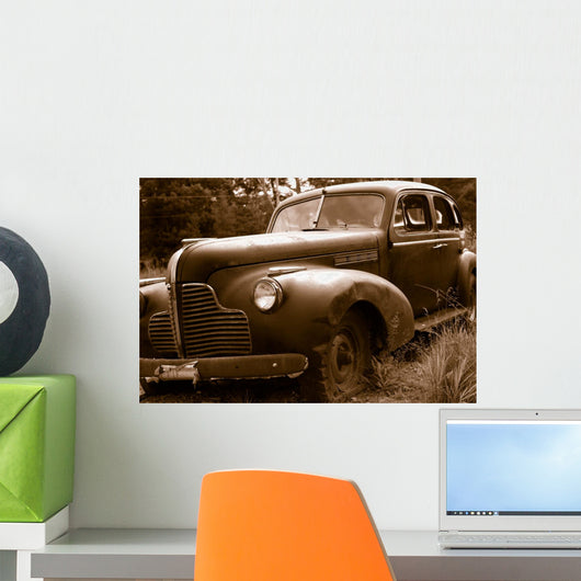 Rusty Old Car Wall Mural