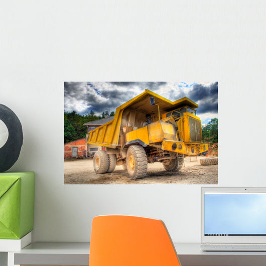 Big truck at construction yard Wall Mural
