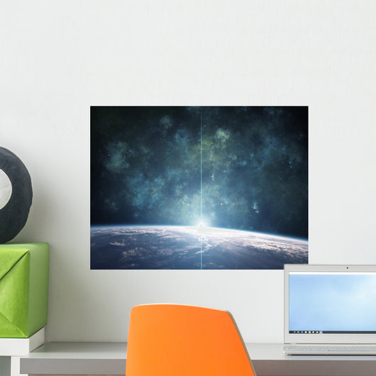 Blue Nebula with Planet