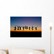 Silhouette Friends Jumping Sunset