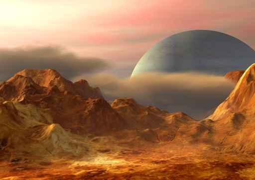 Space Landscape Wall Decal