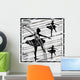 Three Black Ballet Dancers Wall Mural