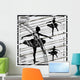 Three Black Ballet Dancers Wall Mural