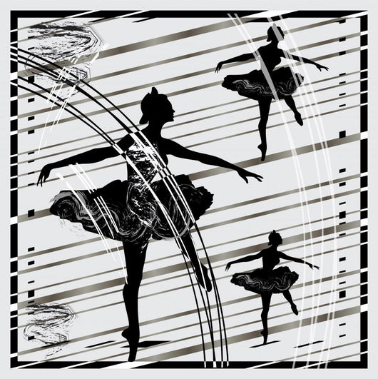 Three Black Ballet Dancers Wall Mural