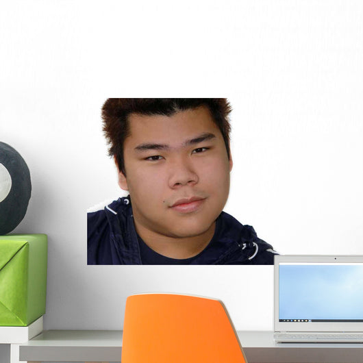 Smiling Asian Teenage Boy Wall Decal