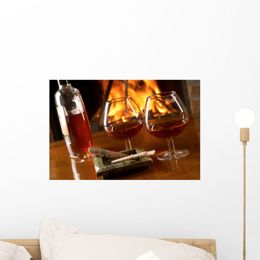 still life with ñognac and cigars Wall Mural