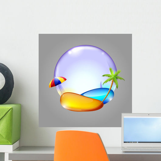Abstract with Beach and Wall Mural