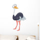 Ostrich cartoon Wall Decal