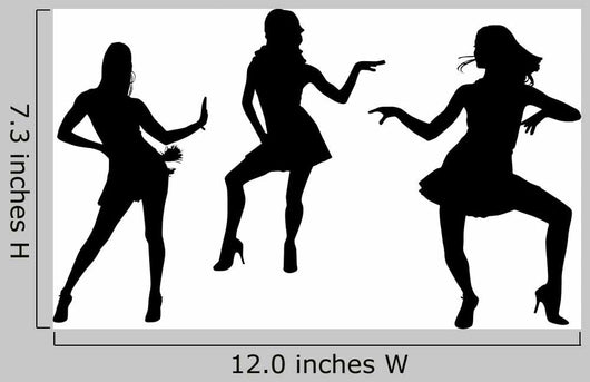 Silhouettes Dancing Women