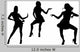Silhouettes Dancing Women