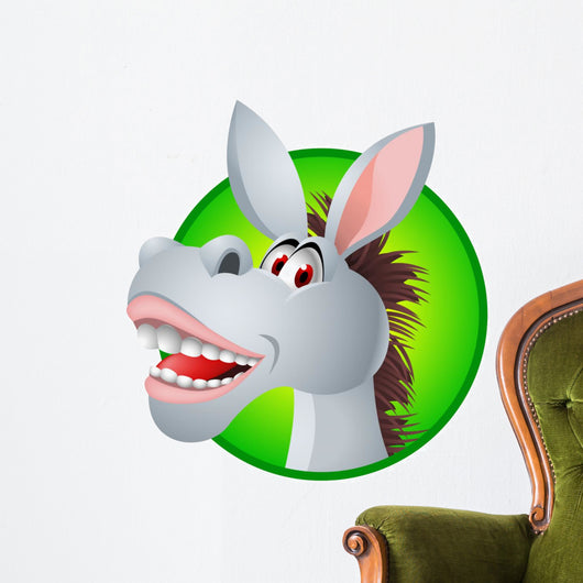 Funny donkey cartoon Wall Decal