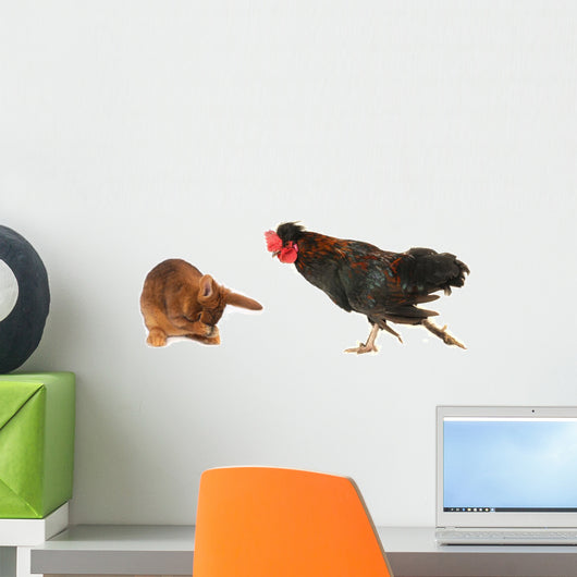 Rabbit and Cock Wall Mural