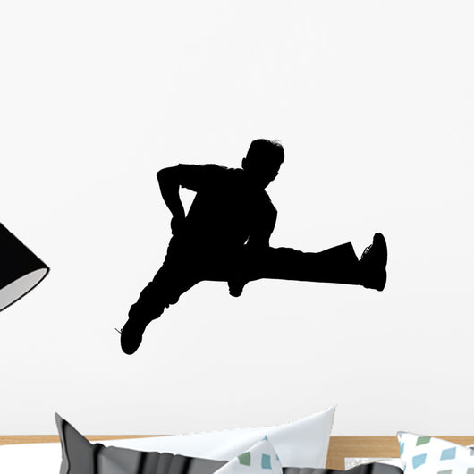 Jumping Boy Silhouette Wall Decal