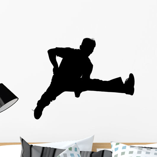 Jumping Boy Silhouette Wall Decal