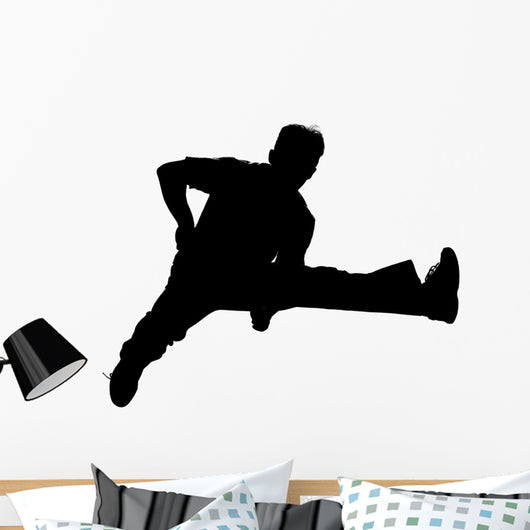 Jumping Boy Silhouette Wall Decal