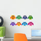Colorful owls Wall Decal