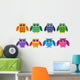 Colorful owls Wall Decal