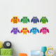 Colorful owls Wall Decal