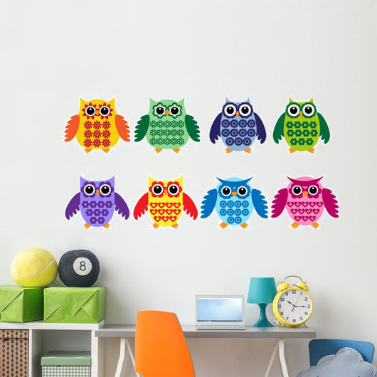 Colorful owls Wall Decal
