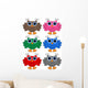 Owls Colorful Wall Mural