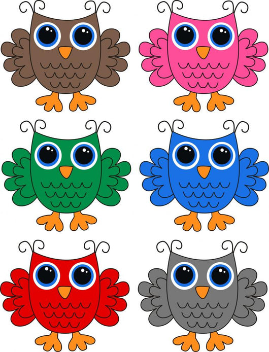 Owls Colorful Wall Mural