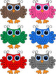 Owls Colorful Wall Mural