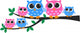 Cute Owl Family