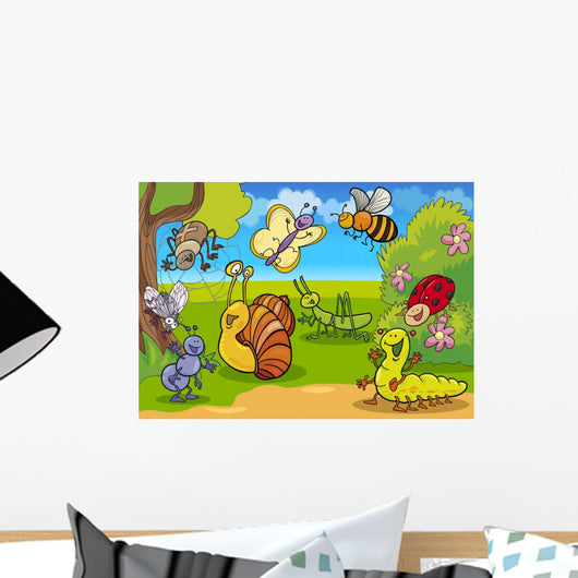 Cartoon Insects Meadow