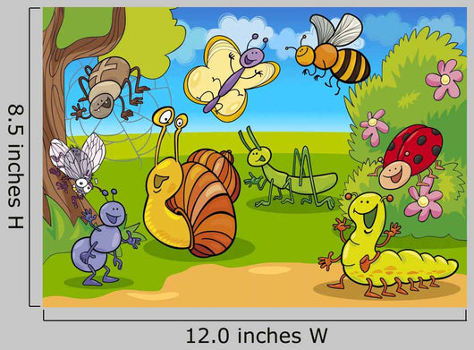 Cartoon Insects Meadow