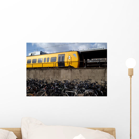 First Bike Then Train Wall Mural