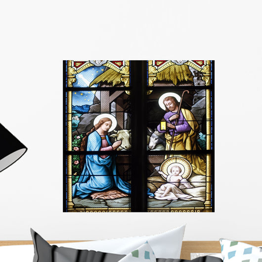 Nativity Scene Stained Glass