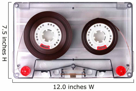 Audio Cassette with Color Label Isolated on White Wall Decal