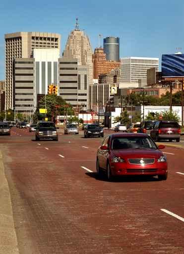 Downtown Detroit Traffic Wall Decal