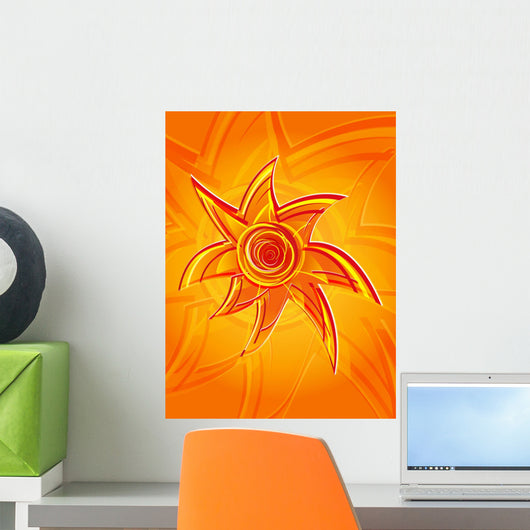 abstract sun vertical Wall Mural