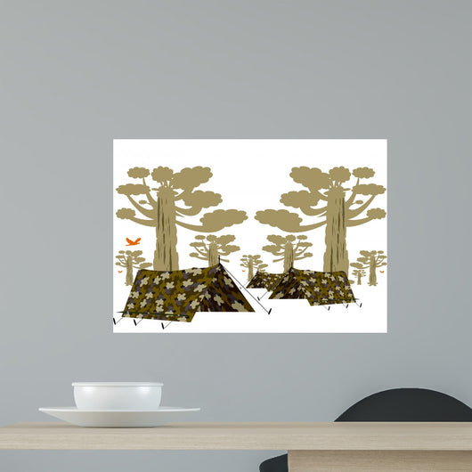 Camping Bush Wall Mural