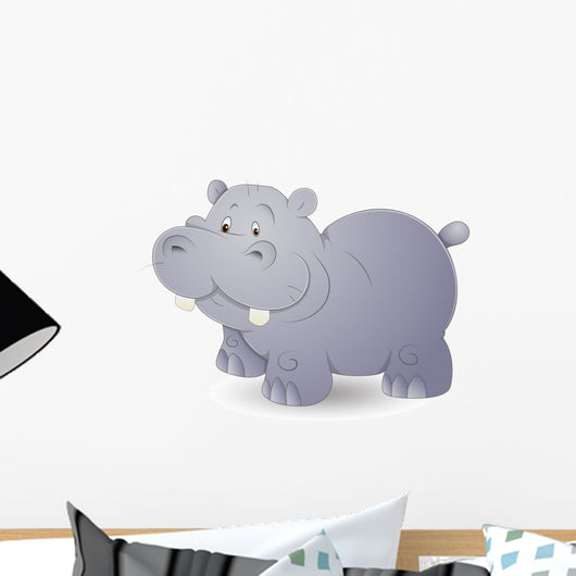 Safari Decals - Cute Hippo Wall Decal